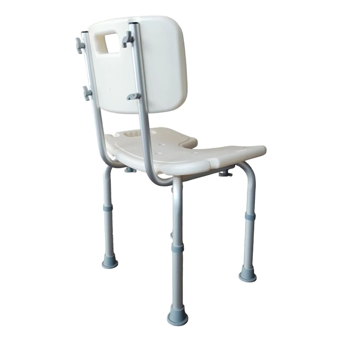 Silla De Ducha Portatil Baño Con Rebaje Respaldo Aluminio