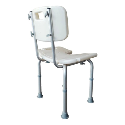 Silla De Ducha Portatil Baño Con Rebaje Respaldo Aluminio
