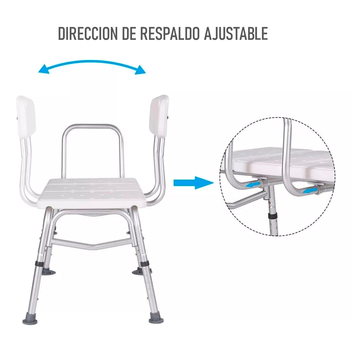 Silla De Ducha Transferencia Baño Aluminio Tina O Bañera 502B