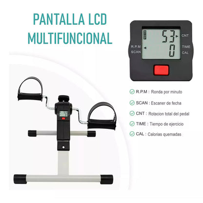 Pedalera De Ejercicio Pantalla Lcd Ejercitador Plegable