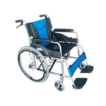 Silla De Ruedas Cromada Aluminio Plegable Doble Freno Con Cinturón