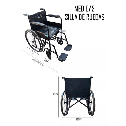 Silla De Ruedas Rueda Maciza Estandar Reposapies Abatibles