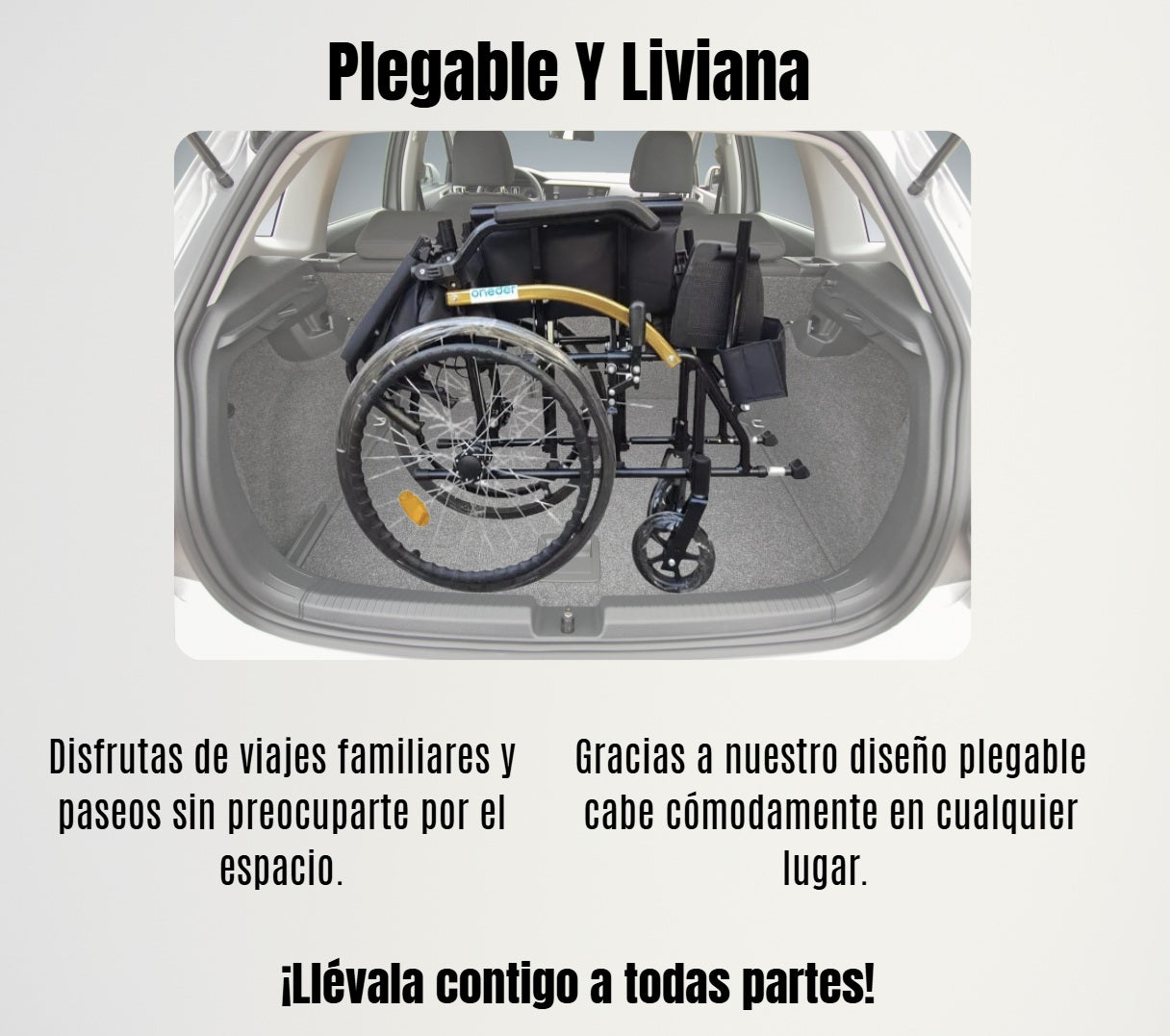 Silla De Ruedas Plegable Aluminio Apoyabrazos Abatibles