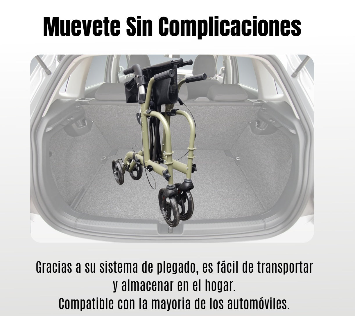 Andador Burrito Ortopédico Plegable 4 Ruedas 2 En 1