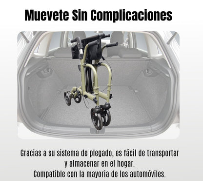 Andador Burrito Ortopédico Plegable 4 Ruedas 2 En 1