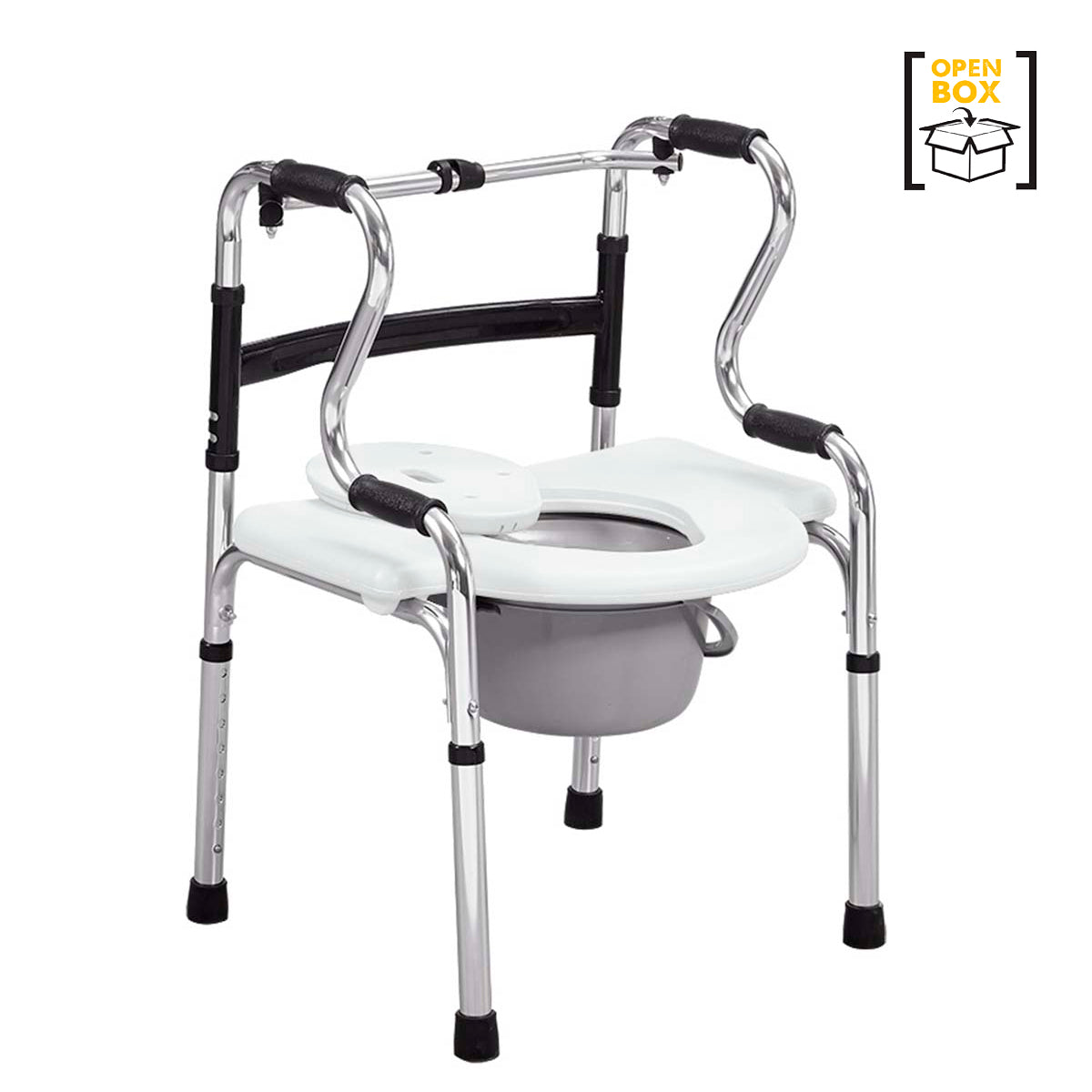 Andador Multifuncional 5 En 1 Plegable Altura Regulable Aluminio OBX