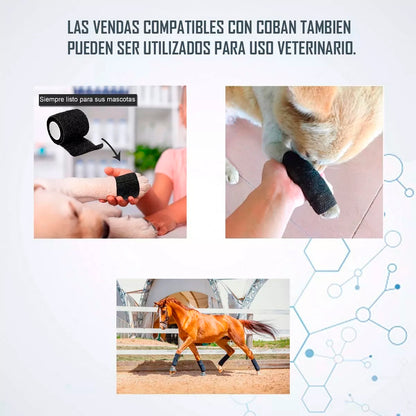 Venda Autoadherente Compatible Coban 5cm X 4.5mt Pack 12 Und