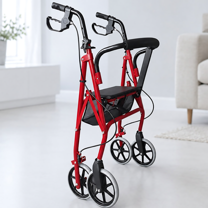 Andador Burrito Ortopedico 4 Ruedas Con Asiento Y Bolso 3004D