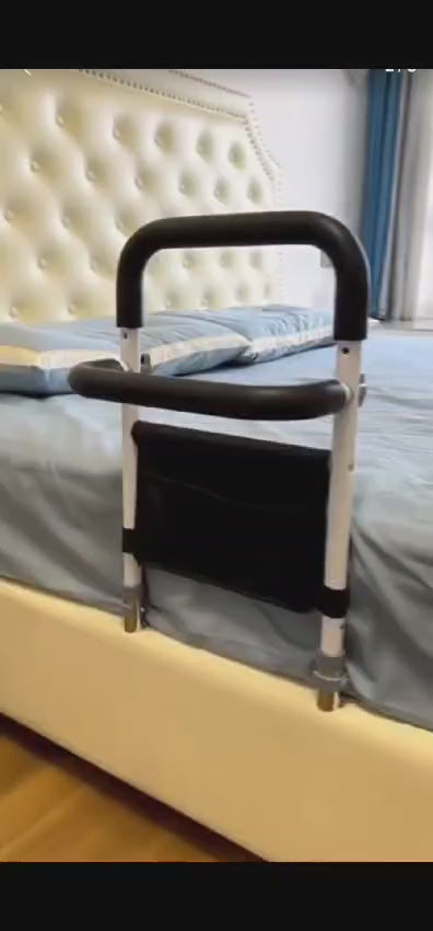 Barra Apoyo Seguridad Para Cama Adulto Mayor Con Bolso
