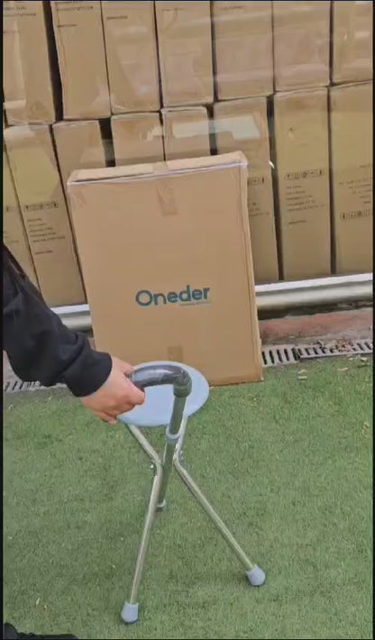 Bastón Con Asiento Plegable Aluminio Alta Calidad Premium