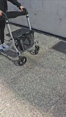 Andador Ortopédico 4 Ruedas Plegable Con Asiento Y Canasto 1005E