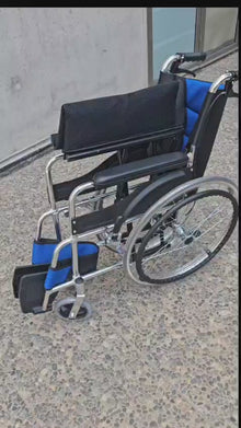 Silla De Ruedas Cromada Aluminio Plegable Doble Freno Con Cinturón