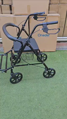 Andador Burrito Ortopedico Con Asiento 4 Ruedas Plegable