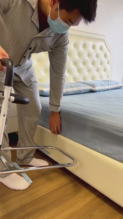 Barra Apoyo Seguridad Para Cama Adulto Mayor Con Bolso