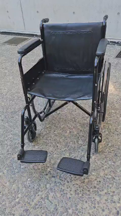 Silla De Ruedas Rueda Maciza Estandar Reposapies Abatibles