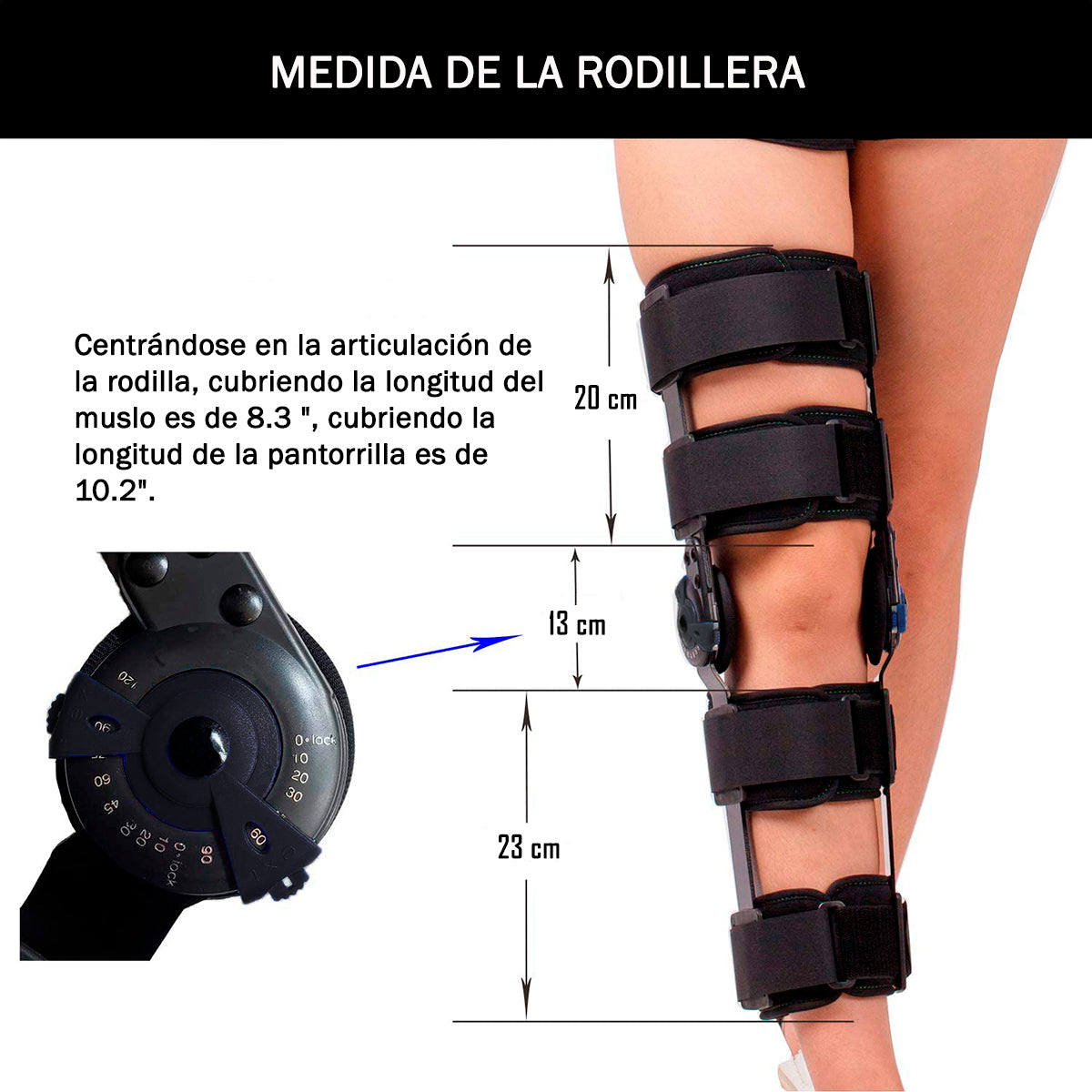 Rodillera Ortopedica Articulada Con Bisagra Soporte Rotula