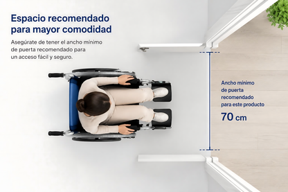 Silla De Ruedas Cromada Aluminio Plegable Doble Freno Con Cinturón