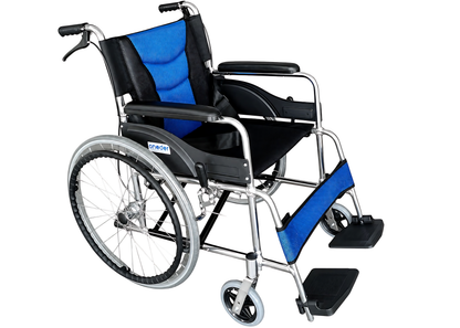 Silla De Ruedas Cromada Aluminio Plegable Doble Freno Con Cinturón