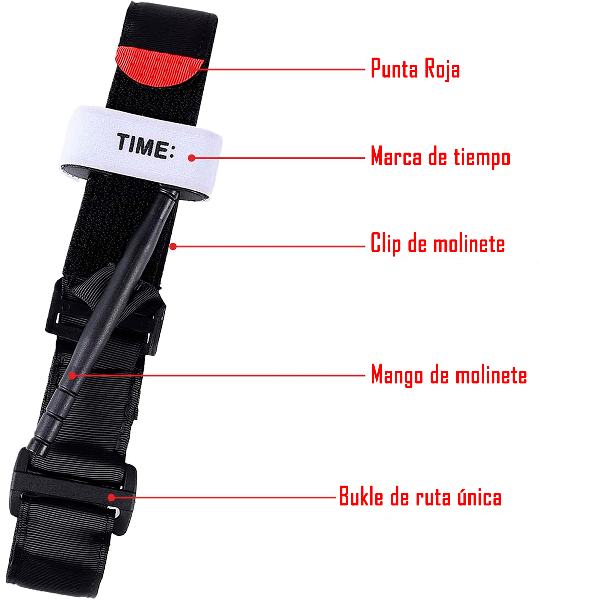 Torniquete Táctico Profesional Para Airsoft, Camping y Emergencias