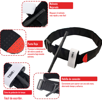 Torniquete Táctico Profesional Para Airsoft, Camping y Emergencias