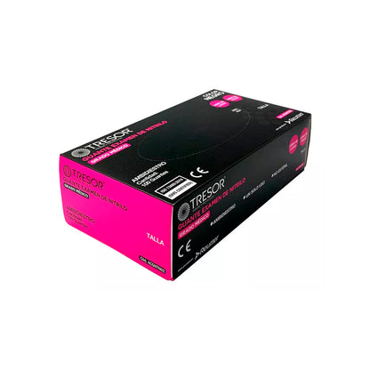 Guantes De Nitrilo Negro Sin Polvo - Caja 100 Unds