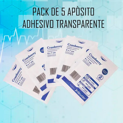Apósito Adhesivo Transparente 6x7cm - Pack De 5 Unidades