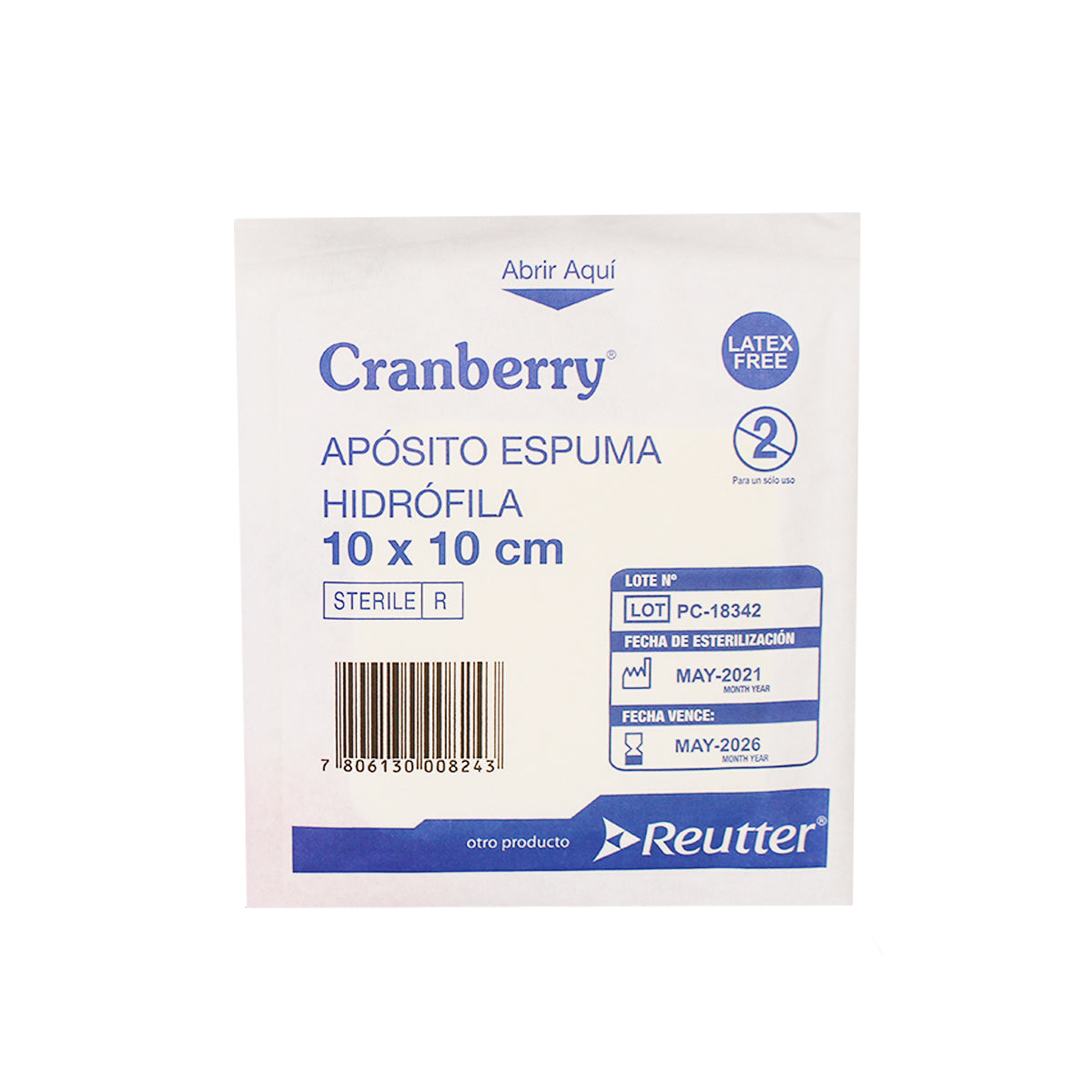 Apósito Espuma Hidrófila De 10x10 Cm - 1 Caja De 10 Unidades
