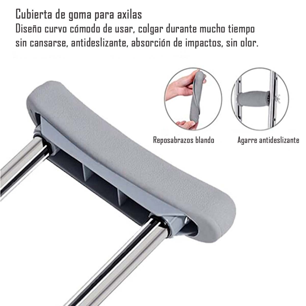 Muleta Ortopédica De Aluminio Con Altura Regulable Liviana el Par