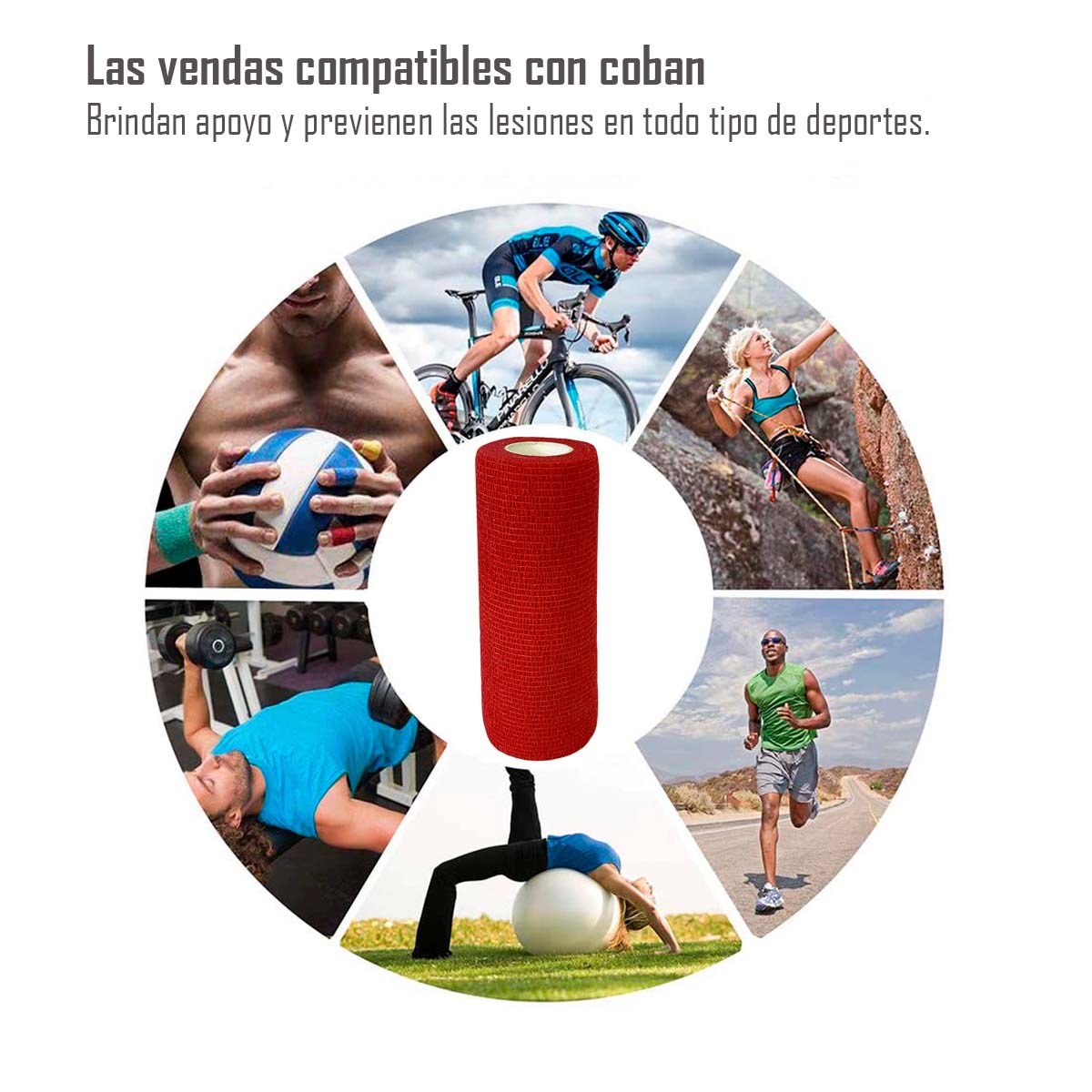 Venda Autoadherente Compatible Con Coban 15cm X 4.5mt -1 Und Roja