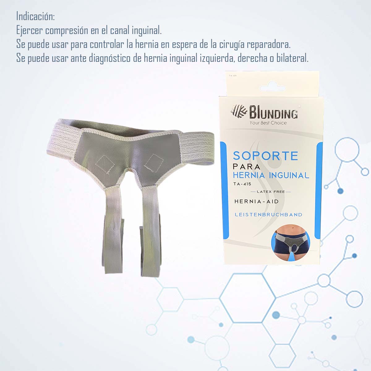 Soporte Contenedor Para Hernia Inguinal Talla XL - Blunding